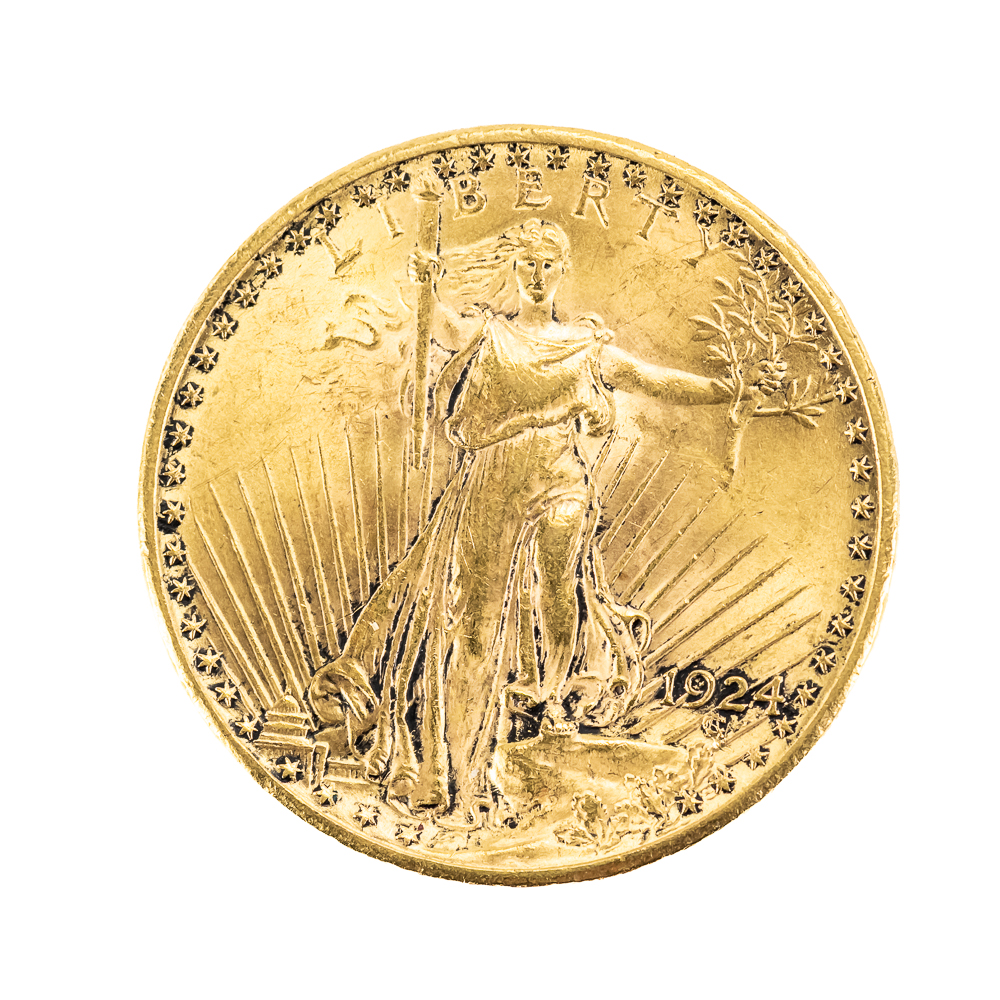 1924 St. Gaudins $20 Double Eagle Gold Coin
