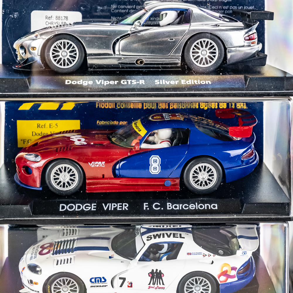 (10) Dodge Viper FLY 1:32 Scale Model Slot Cars