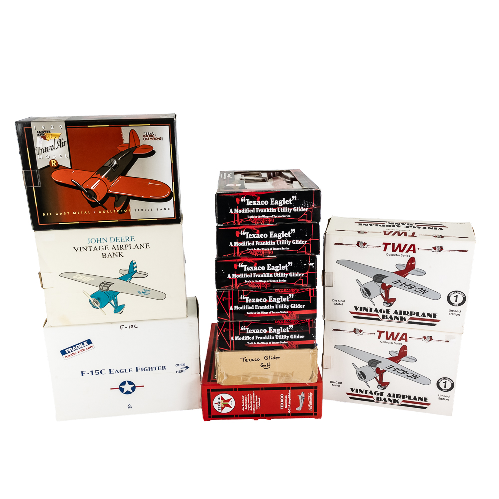Vintage Die Cast Model Airplane Assortment