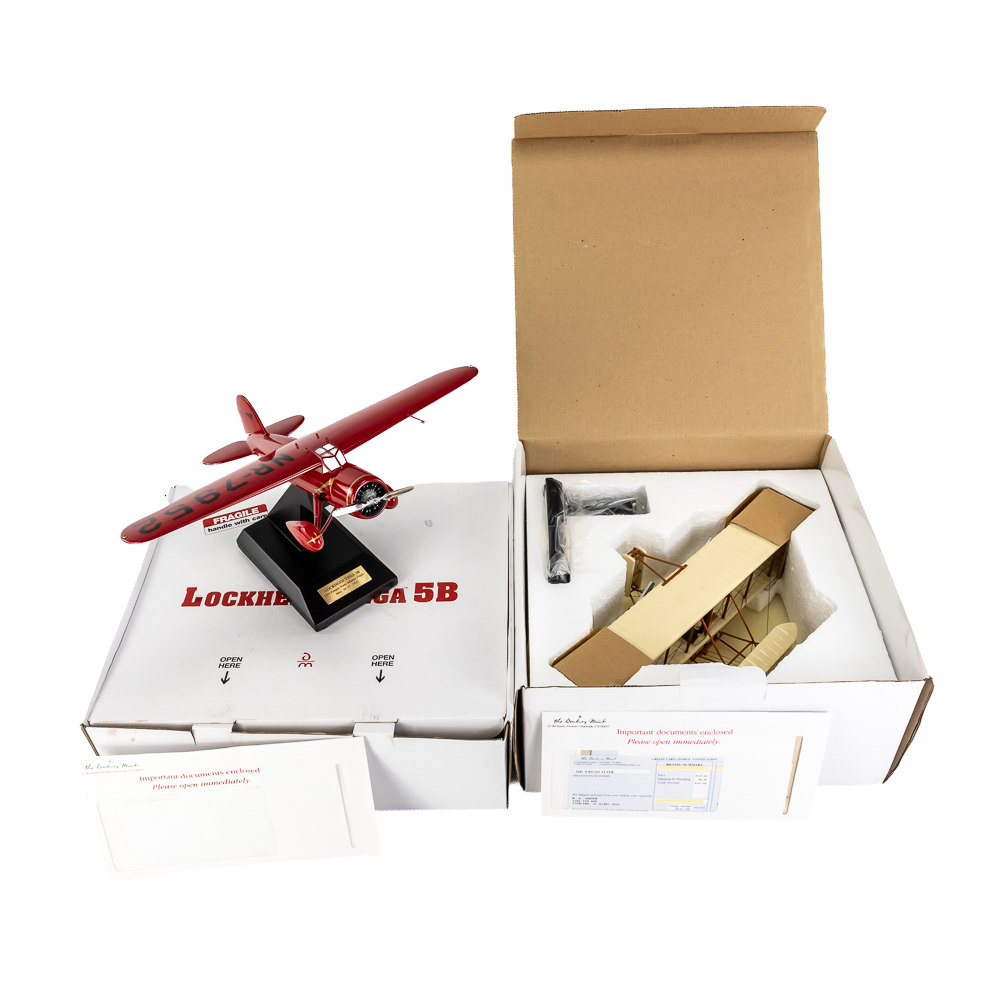 Danbury Mint Lockheed Vega 5B & Wright Flyer Model