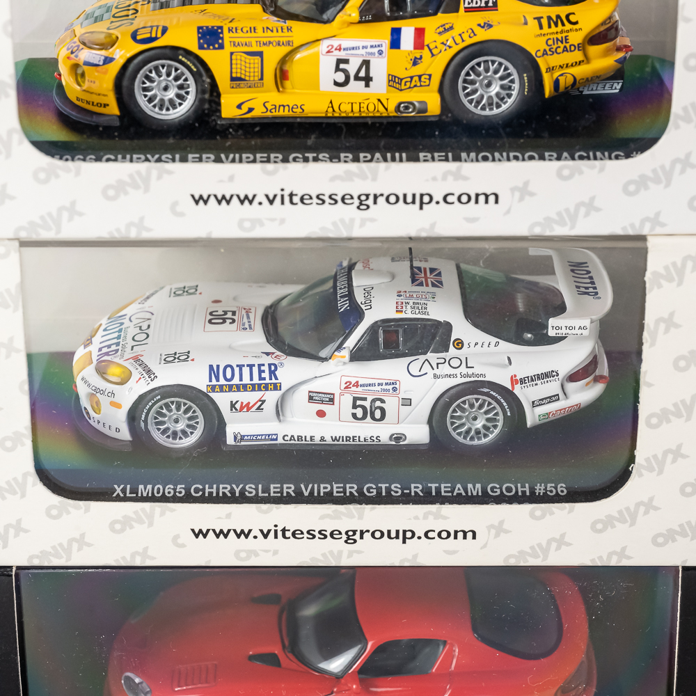 (10) NIB Dodge Viper MINICHAMPS 1:43 Model Cars