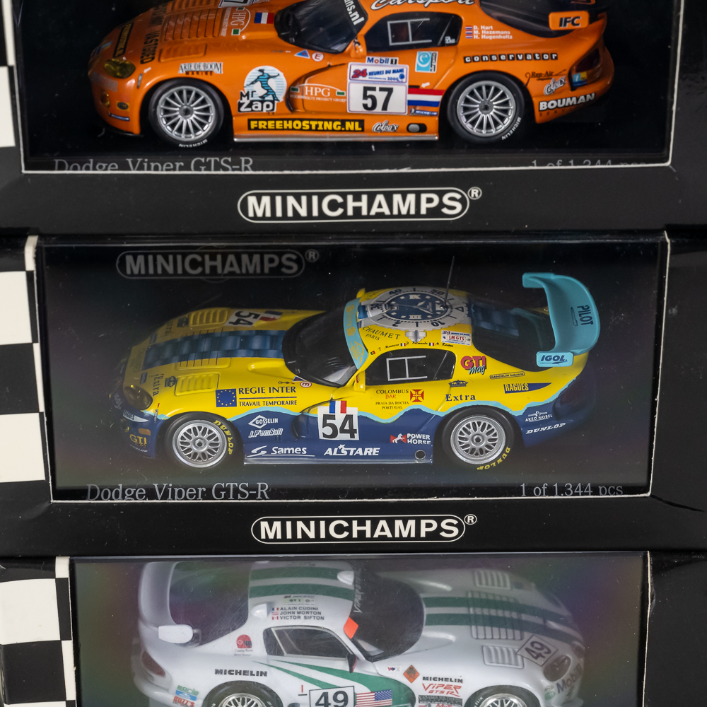 (10) NIB Dodge Viper MINICHAMPS 1:43 Model Cars