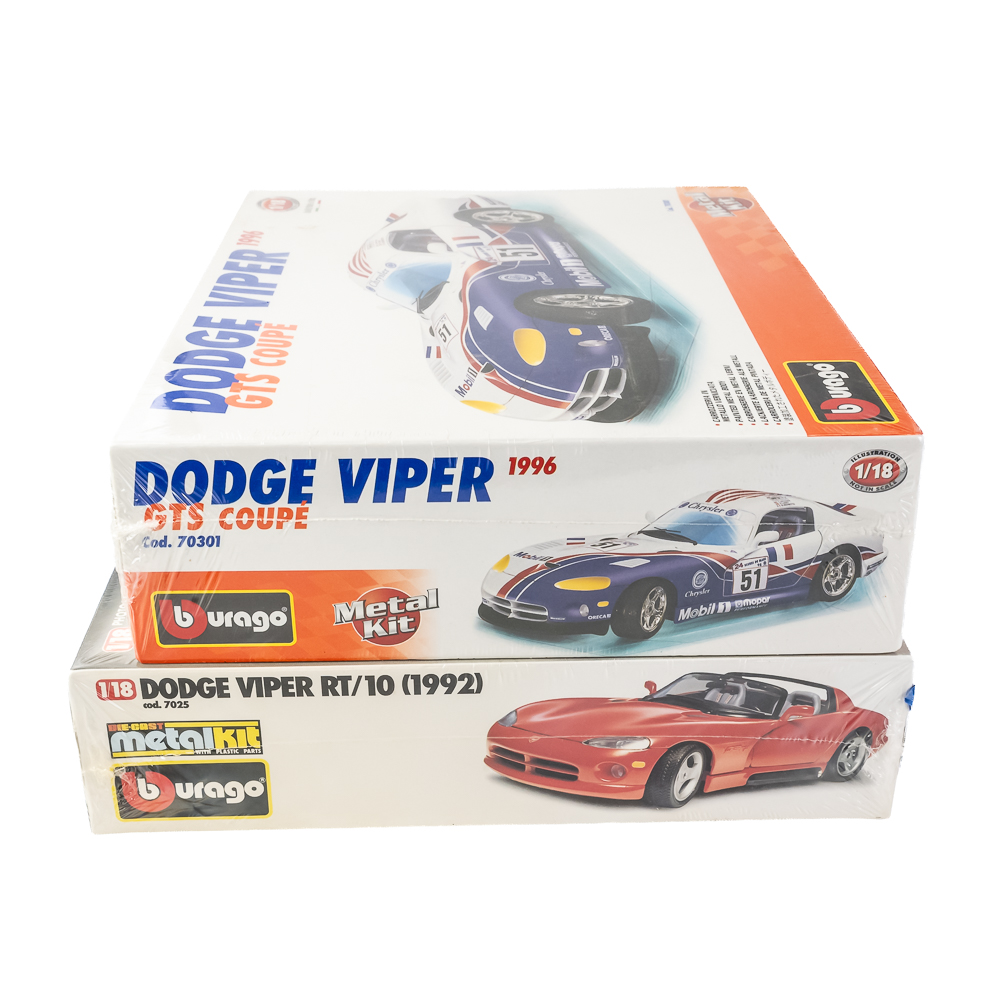 (9)NIB Assorted Dodge Viper Model Kits