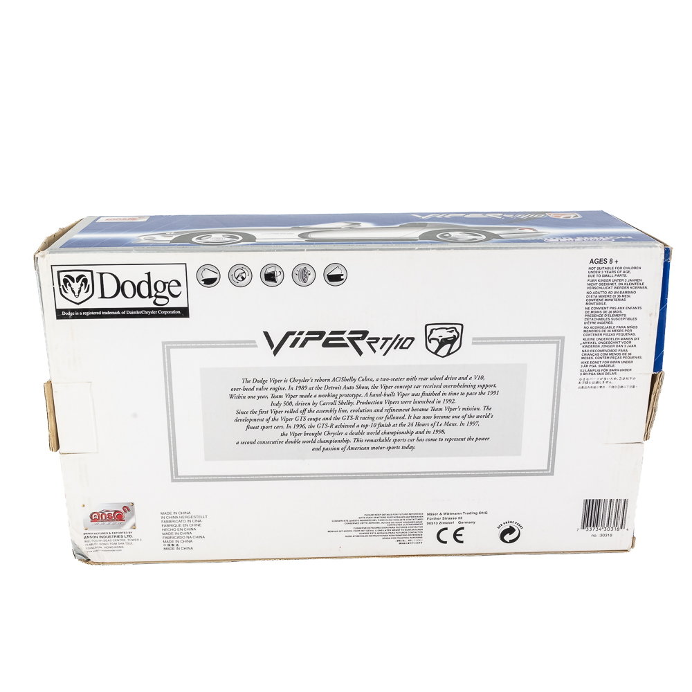 Anson Dodge Viper RT/10 1:12 Scale Model Car w Box