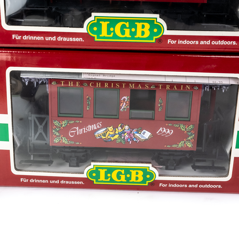 (5) L.G.B. 1999-2003 Christmas Train Railway Cars