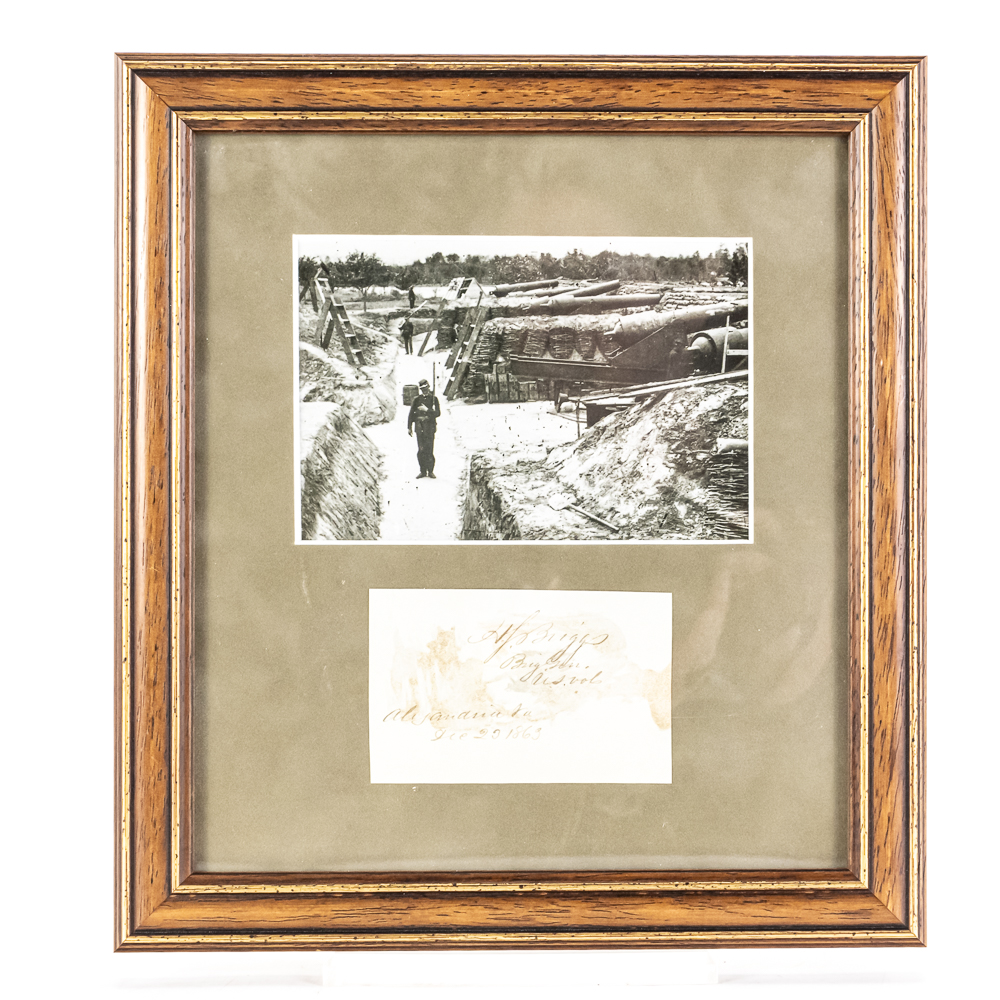 Civil War H.S. Briggs Signed Display