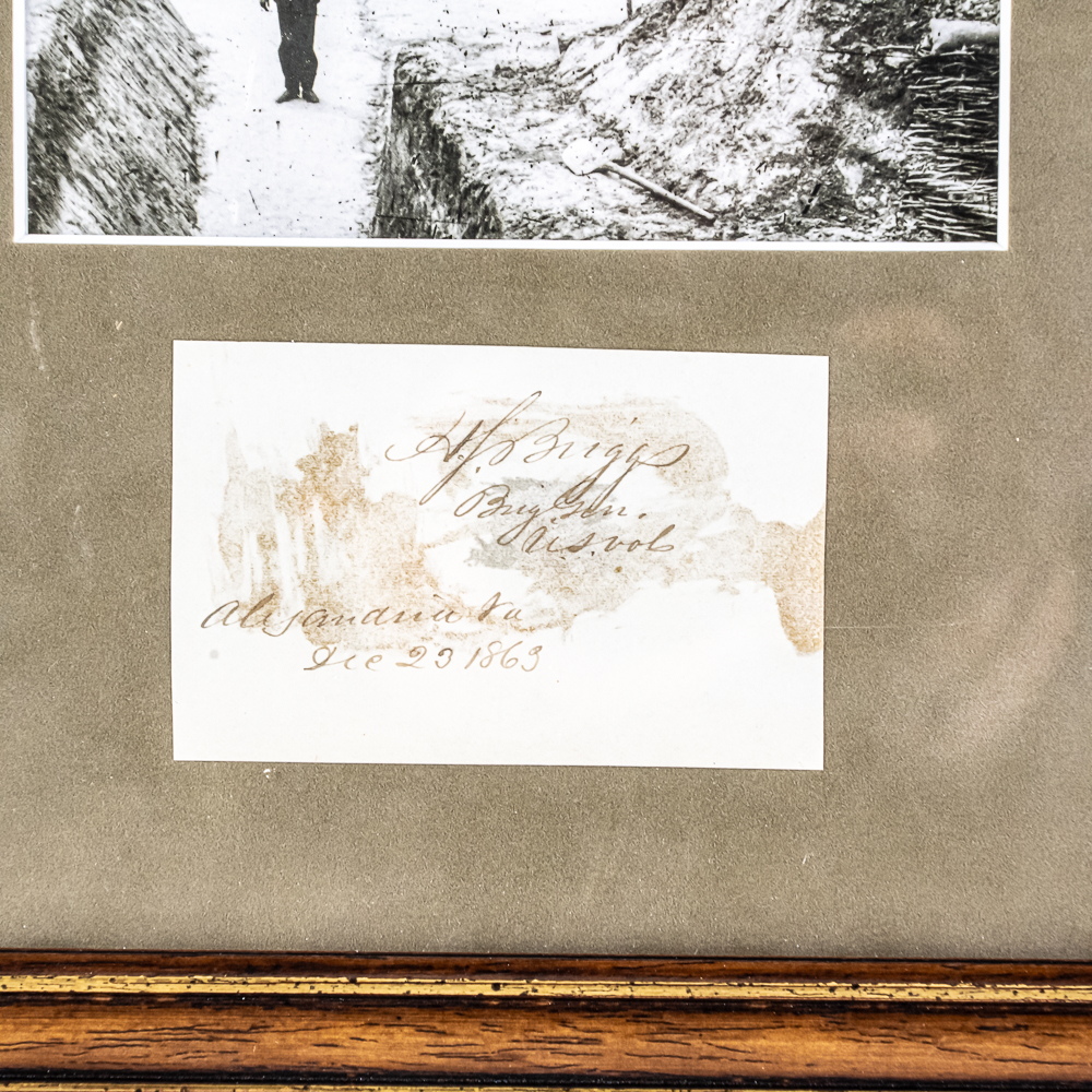Civil War H.S. Briggs Signed Display