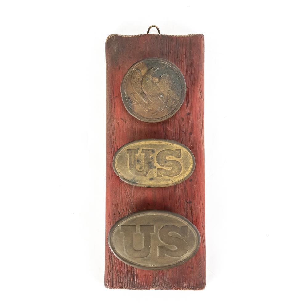 19th-Century US Military Plates Display