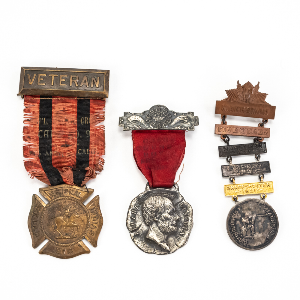 Historic US Veteran & Marksman Medal Group