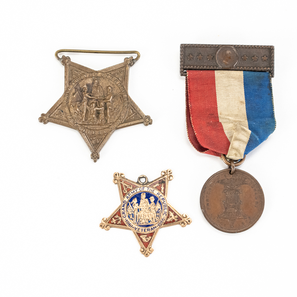 Civil War GAR Medal Grouping Named 60th NY
