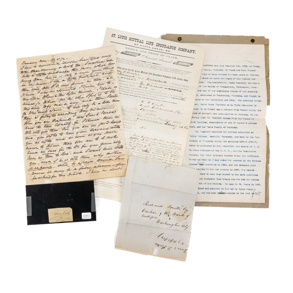19thC Confed Bio, Thomas Nast Signature & More