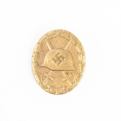 WWII German Wound Badge (Verwundetenabzeichen). Good condition. Military decoration for 