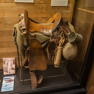McClellan Saddle And Attachments. 11" seat McClellan saddle in nice original condition. Includes 
