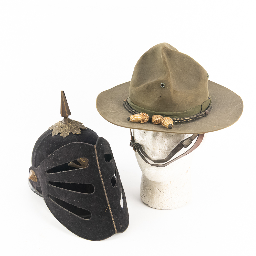 US M1910 Campaign Hat & Theatrical Helmet