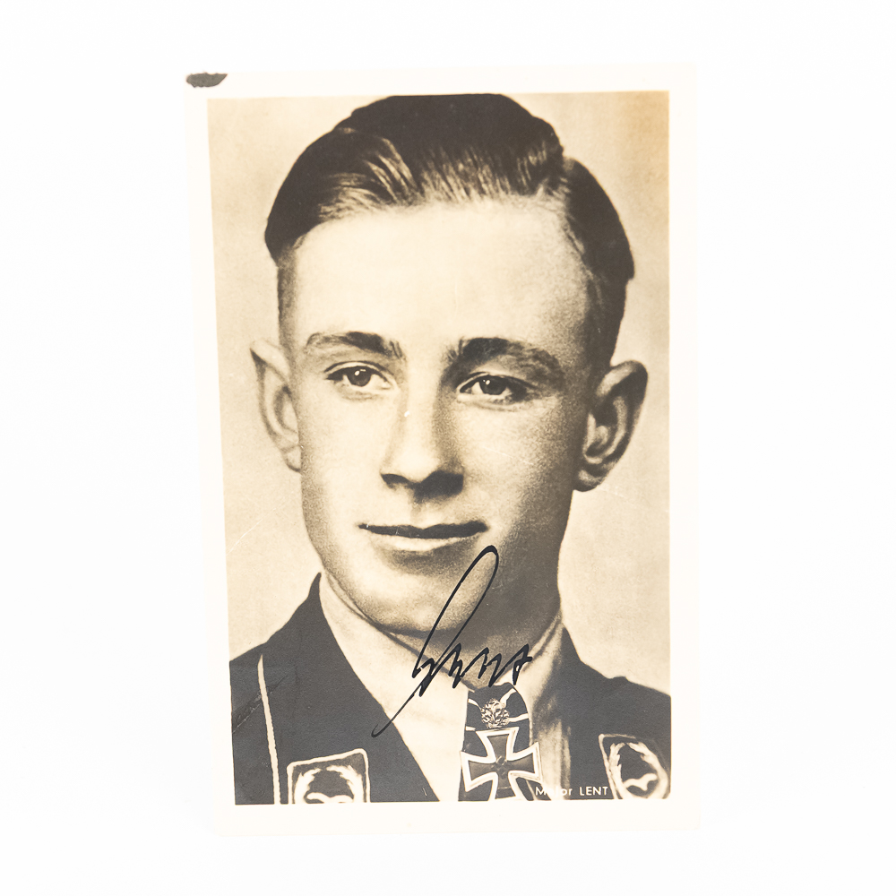 WWII Hoffmann Postcard Oberst Helmut Lent Ace