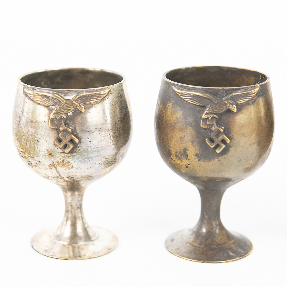 Luftwaffe Brass Tray with Cups / Goblets (5)