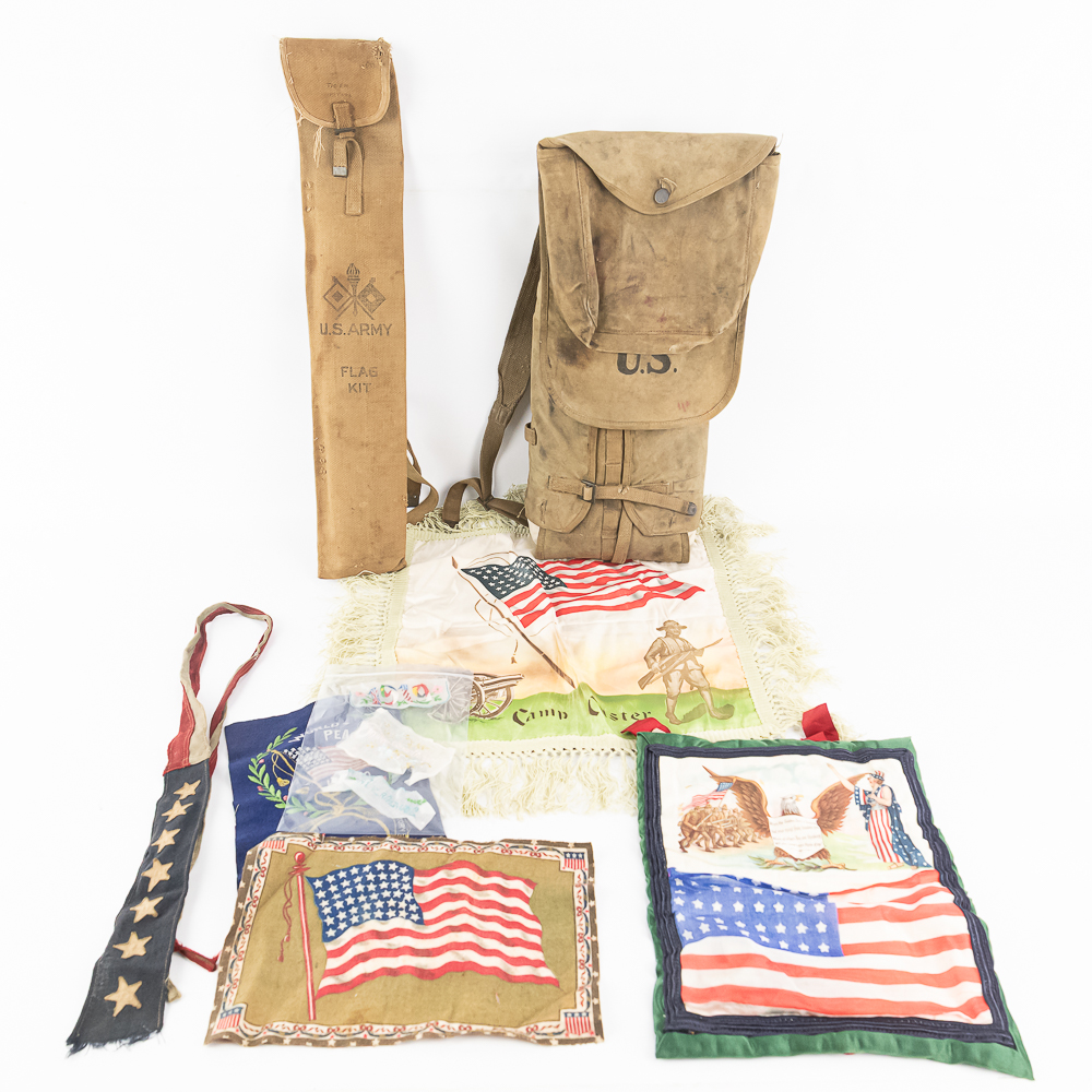 WWI US Grouping Sweetheart Pennant Flag Kit Pack