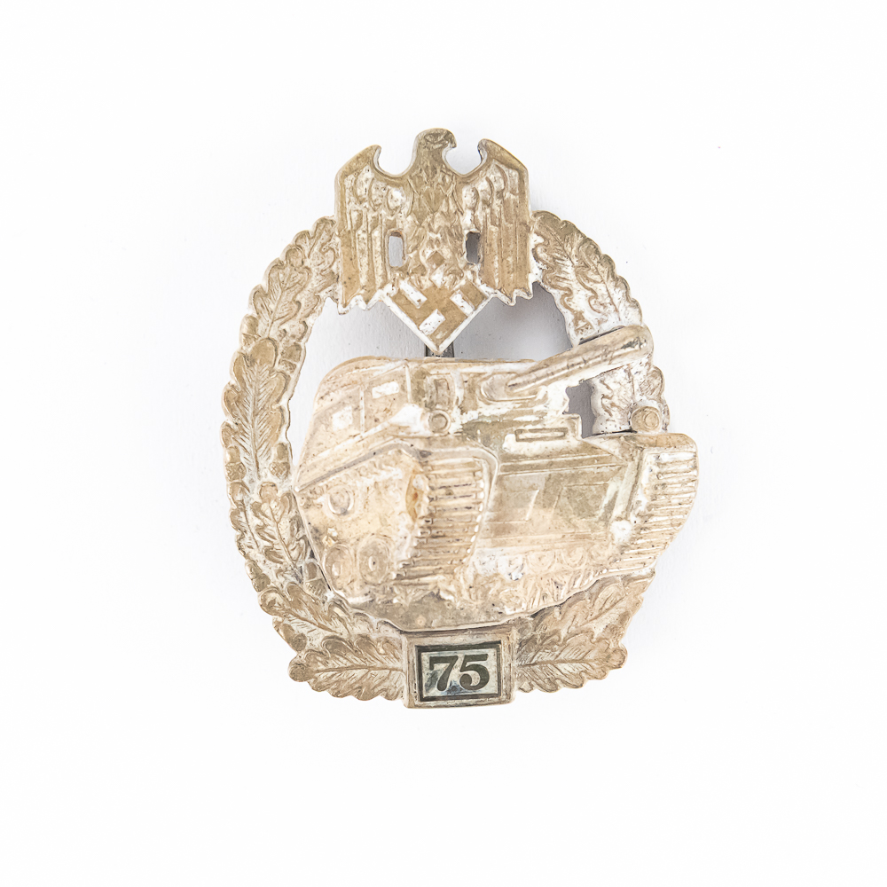 WWII Panzer Assault Badge Grade IV 75 Engagements