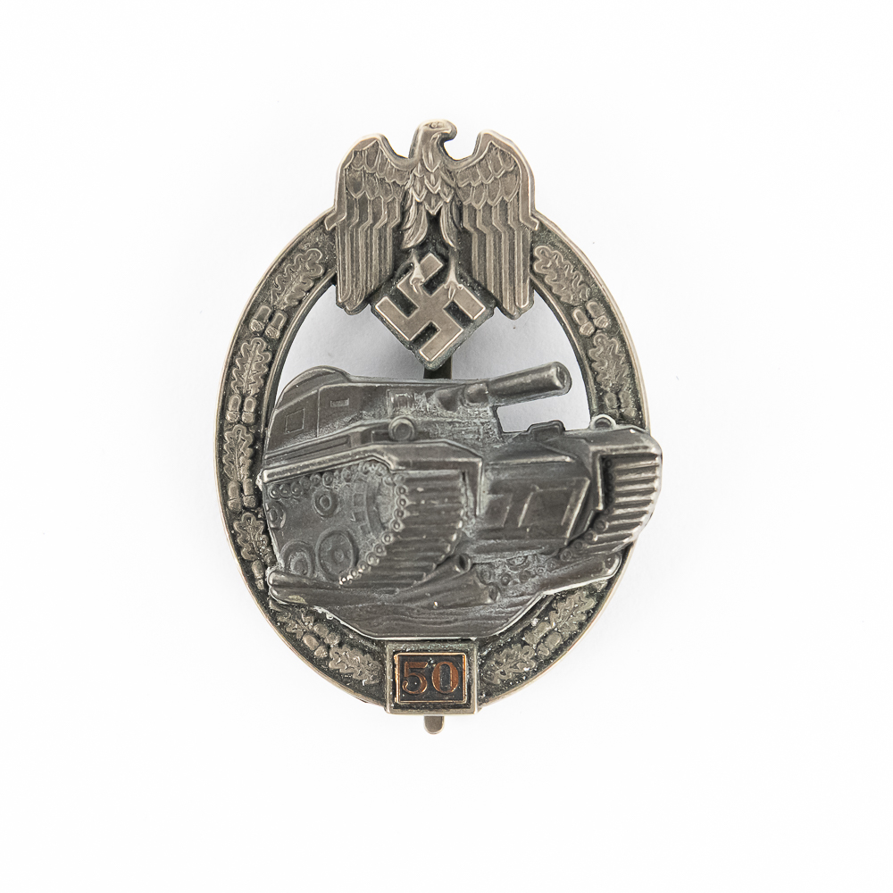 WWII German Panzer Assault Badge 50 Engagements