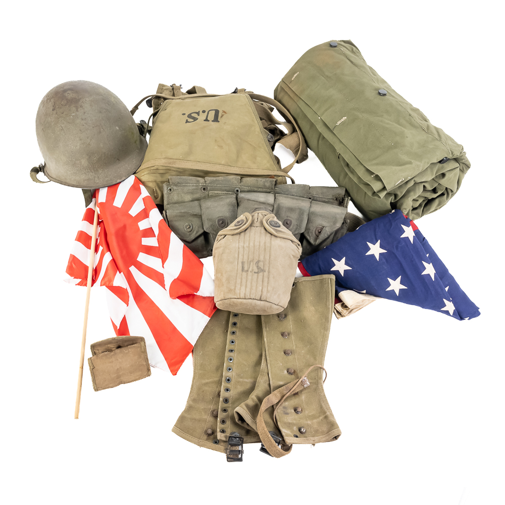 Japan Flag Helmet Razor Kit Ammo Belt Spats USFlag