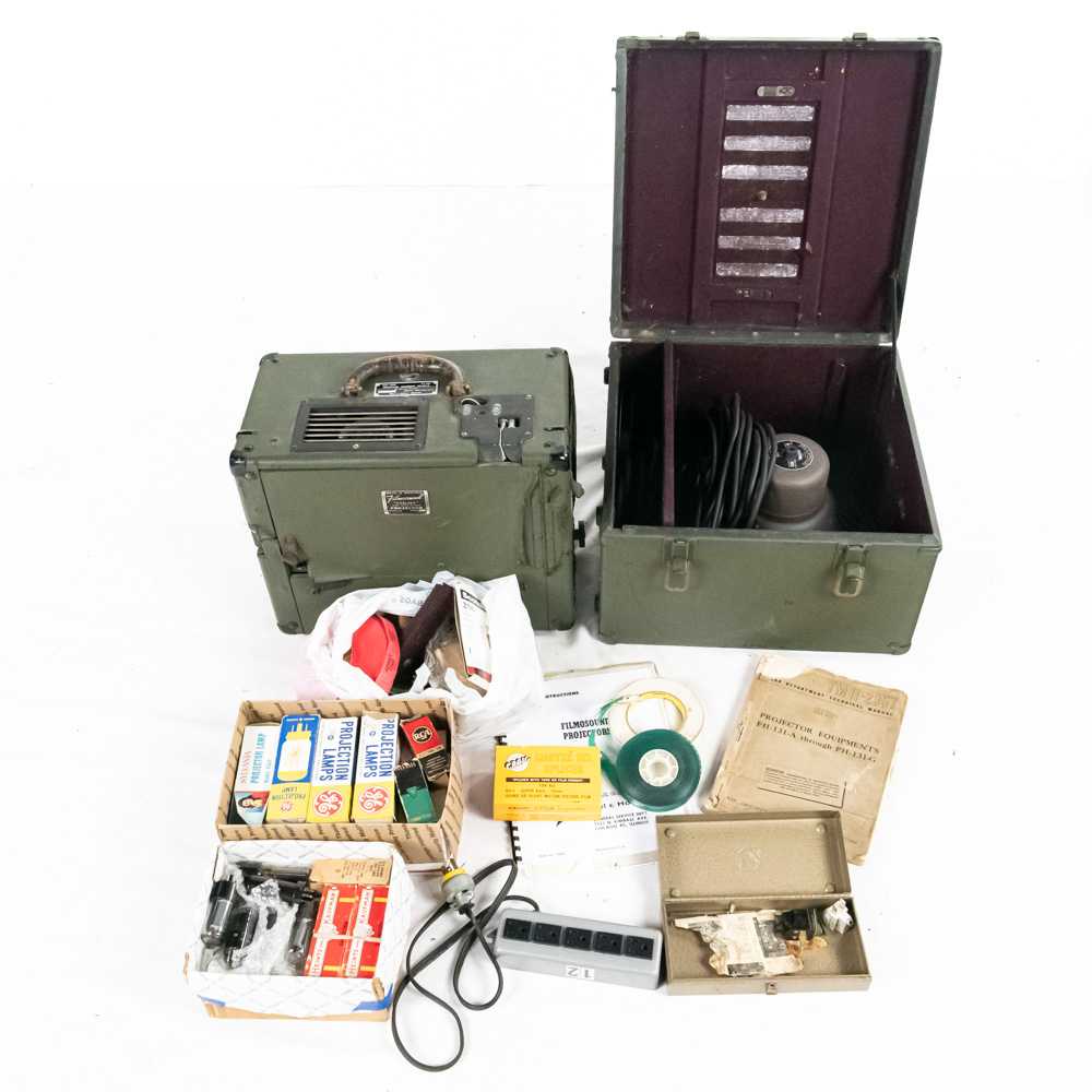 WWII US Army Signal Corps Projector/Speaker/More