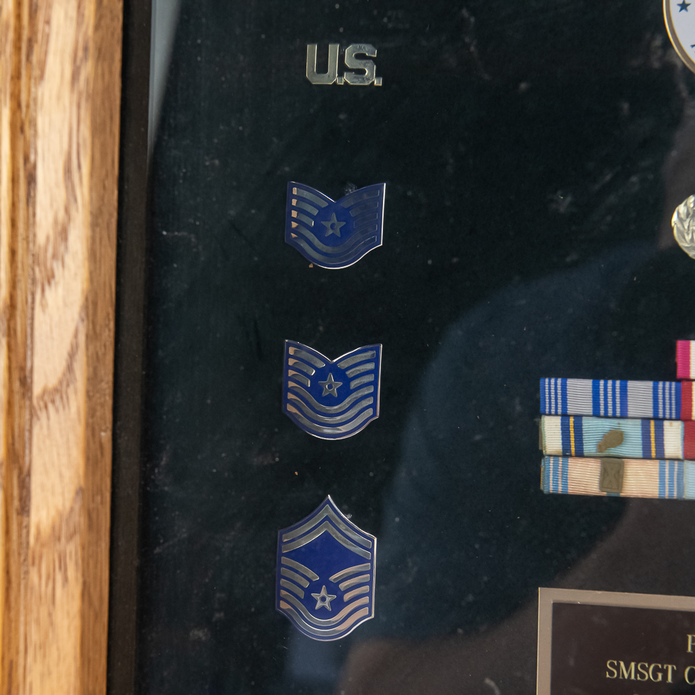 Burial Flag, USAF Display Case, Plaque, Cert, Cap