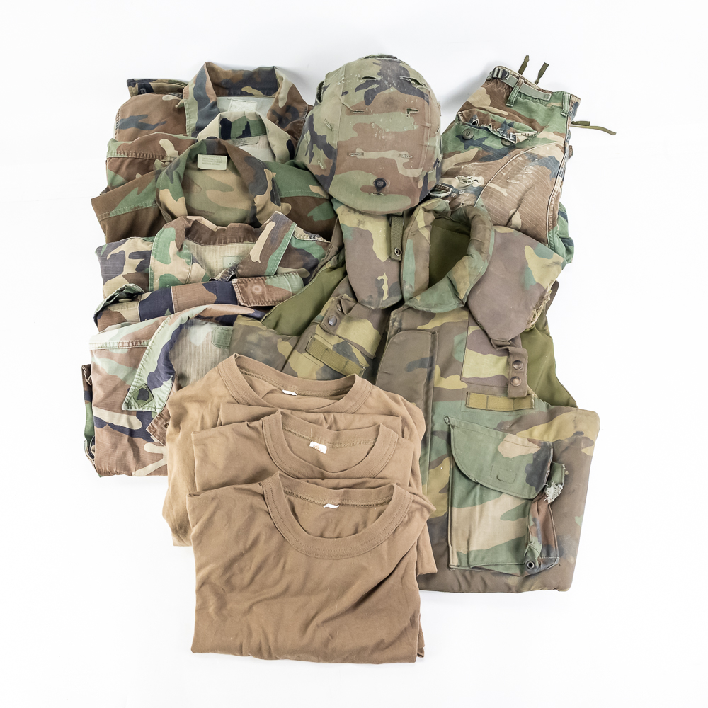 US Military BDU Uniform & Gear Group (11)