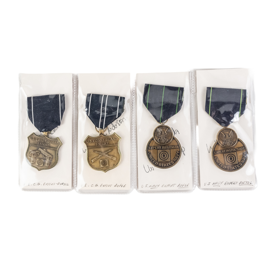 4 Shooting Medals 2 Navy 2 Coast Guard