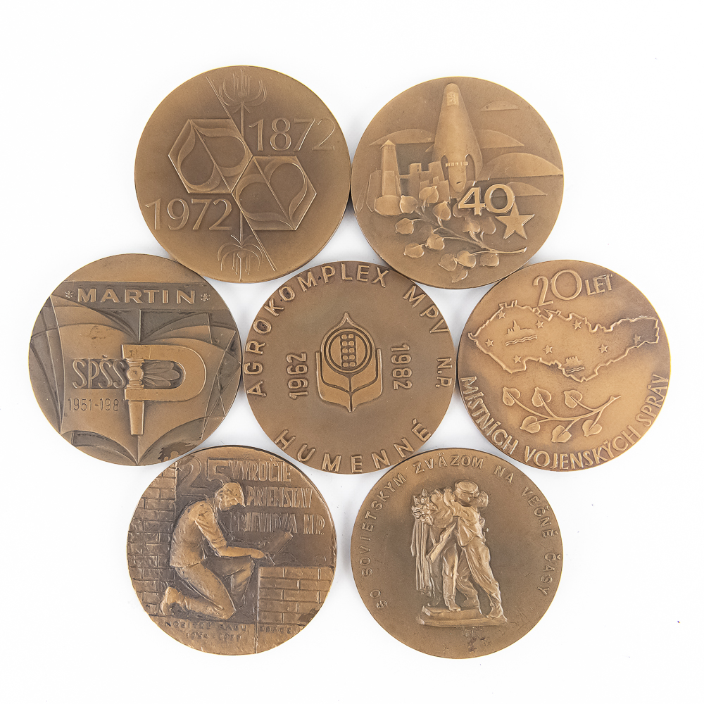 7 Table Medals 20-100 Years Bees Education Battles