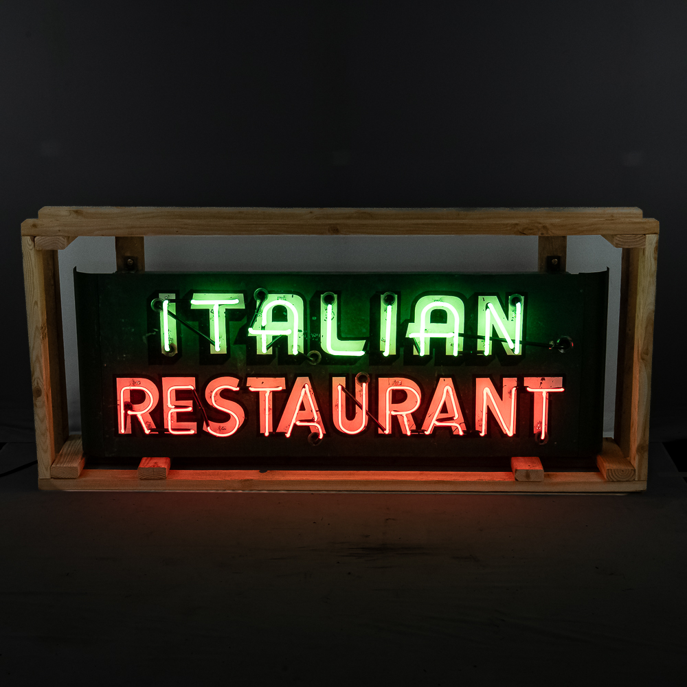 Vintage Italian Restaurant Neon Sign