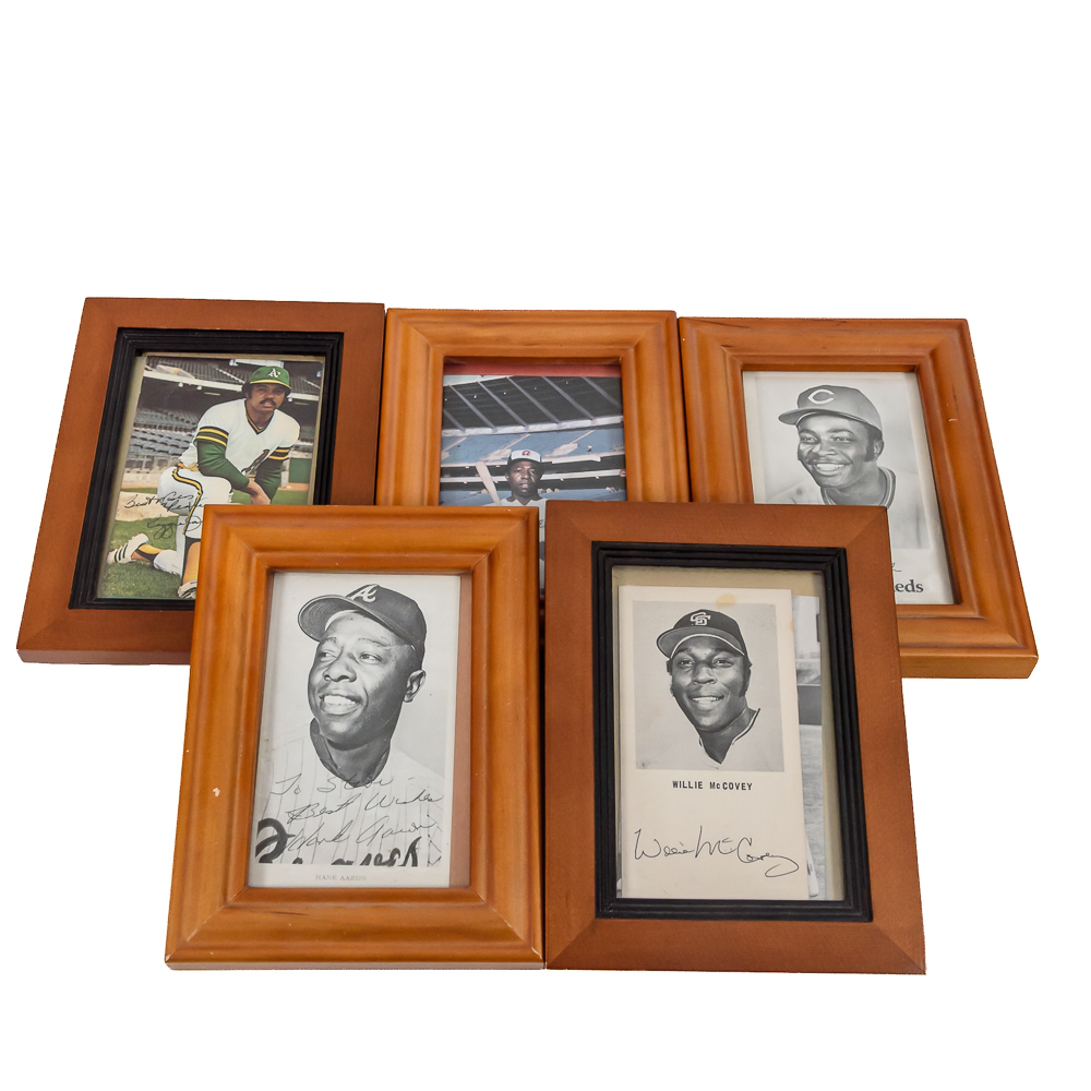 (6) Autographed MLB Framed Photos Aaron Jackson