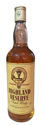 HIGHLAND RESERVE - בקבוק ויסקי ישן. סגור ומלא.