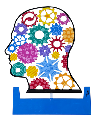 צוקי - פסל מגזרת מתכת בלייזר. . 26 סמ.