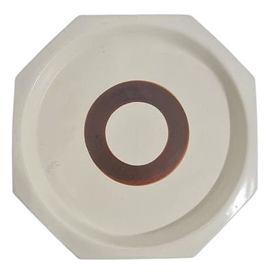 לפיד - צלחת מתומנת. קרמיקה ישראלית. 26 סמ