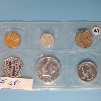 1964 Proof Set JFK Half Dcam Dime Brilliant js1bx10041