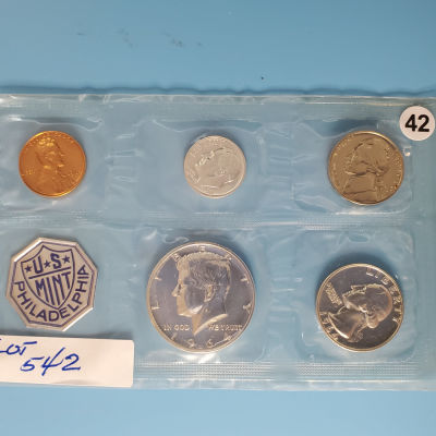 1964 Proof Set JFK Half Dcam Dime Brilliant js1bx10042