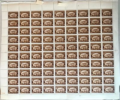 1958 Ворошиловградский завод. Полный лист (90 марок) невыпущенной в почтовое обращение марки 