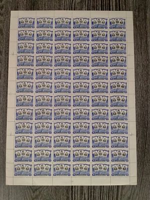 1954 СК 1691 Пулковская обсерватория. Полный лист марок. Состояние **.