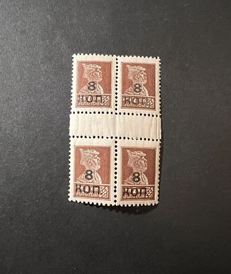 1927 СК 182 Ст. вып. Гаттер - квартблок марок. Состояние **.
