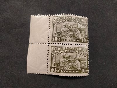 1930 СК 249 Беспризорным. Пара марок с полями !!! Состояние **.