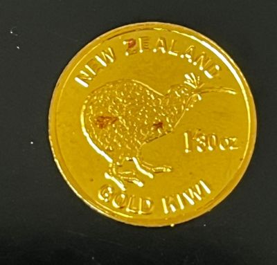 מטבע זהב בטוהר 999 1/30 אונקיה KIWI ניו זילנד (1.04 גרם) - * על פריט זה עמלה 10% אין מע"מ