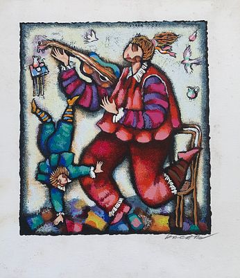 ליטוגרפיה מיכאל קצ'אן מידות 26X31 ס"מ