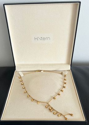 שרשרת זהב 18 K ה.שטרן עם גדילים משקל 12.78 גרם שרשרת מרשימה!!!