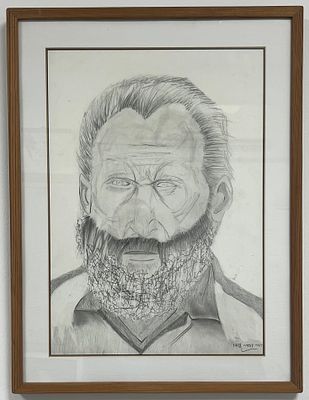 ציור עיפרון 58.5X44.5 חתום הדר תדהר 1998