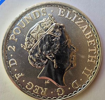 בריטניה, 2 פאונד מטבע כסף אונקיה 31 גרם