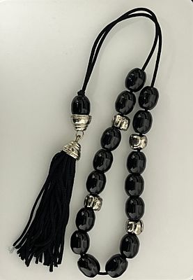 מסבחה יוונית - קומבולוי חרוזים אגאט אוניקס