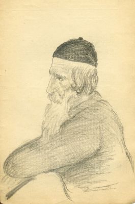 דוד פינסקי - די פאמיליע צבי. ז'נבה 1905. עותק עם איורים בעפרון. דוד פינסקי, די פאמיליע צבי : 
