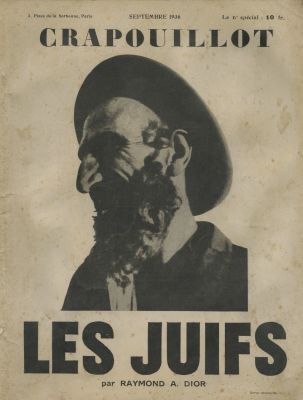 LES JUIF - פרסום אודות 'הבעיה היהודית', פריז 1936. גיליון של המגזין CRAPOUILLOT שיצא בספטמבר 