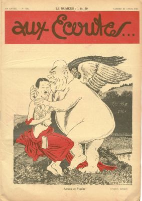 שני גיליונות של השבועון הצרפתי 'ההד' - קריקטורות נגד היטלר והמשטר הנאצי. צרפת, 1934. שתי חוברות 