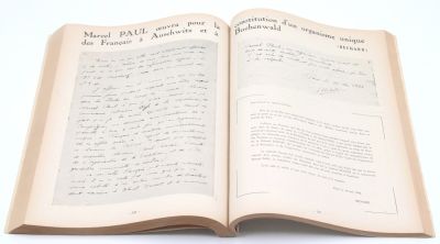 בוכנוואלד - מסמכים, עדויות, פקסמיליות - העותק של צייד הנאצים שמעון ויזנטל. LIVRE BLANC SUR 